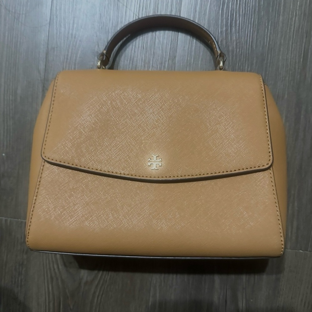 Tory Burch Camel Satchel Excellent like New!